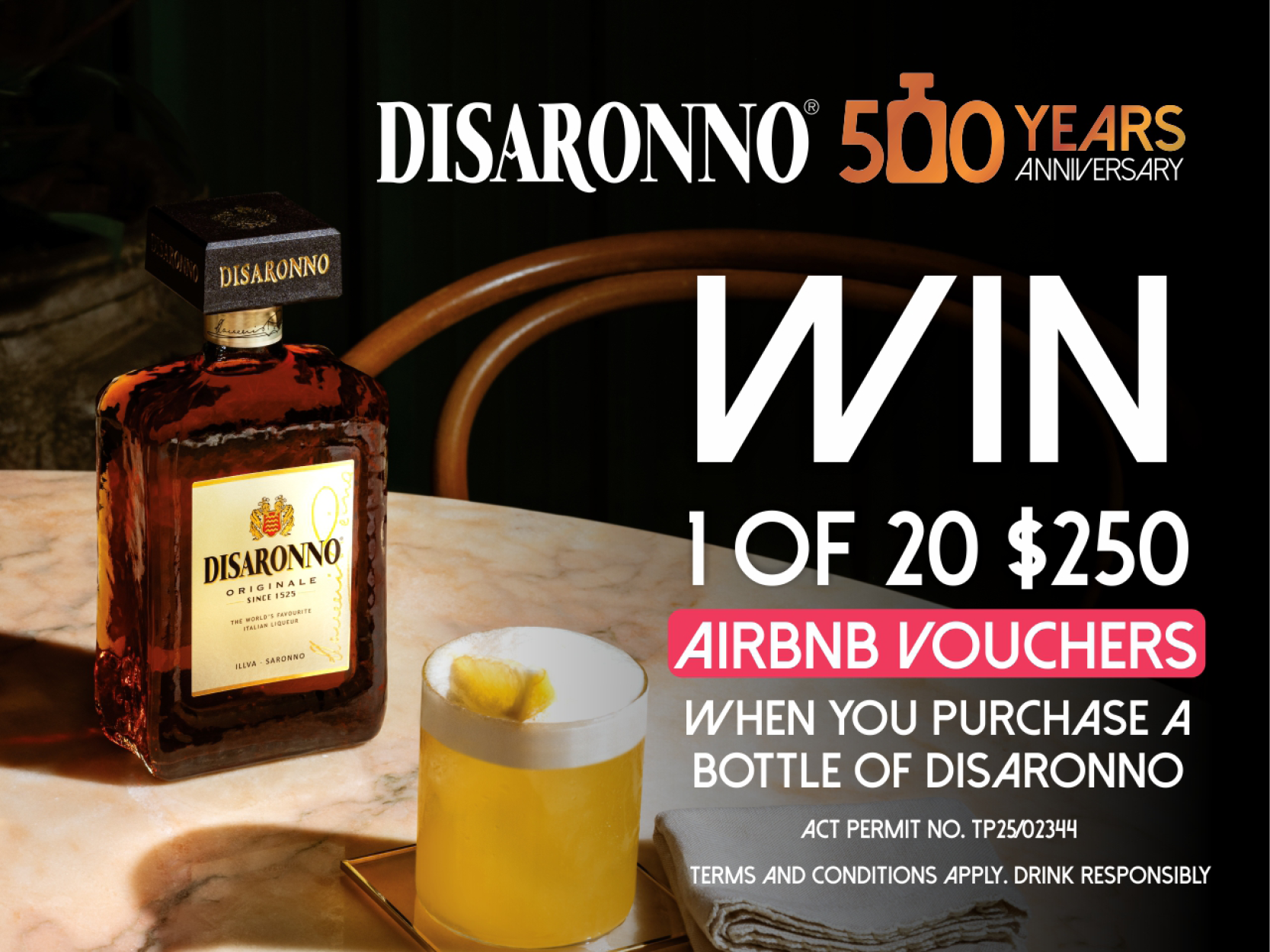 Win a $250 Airbnb Voucher with Disaronno